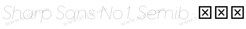 Sharp Sans No1 Semib字体转换